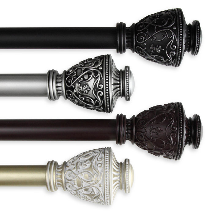 Astoria Grand DeWitt Adjustable 1" Single Curtain Rod & Reviews Wayfair